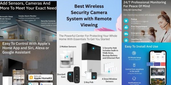 Wireless Security Camera System with Remote Viewing No Monthly Fee